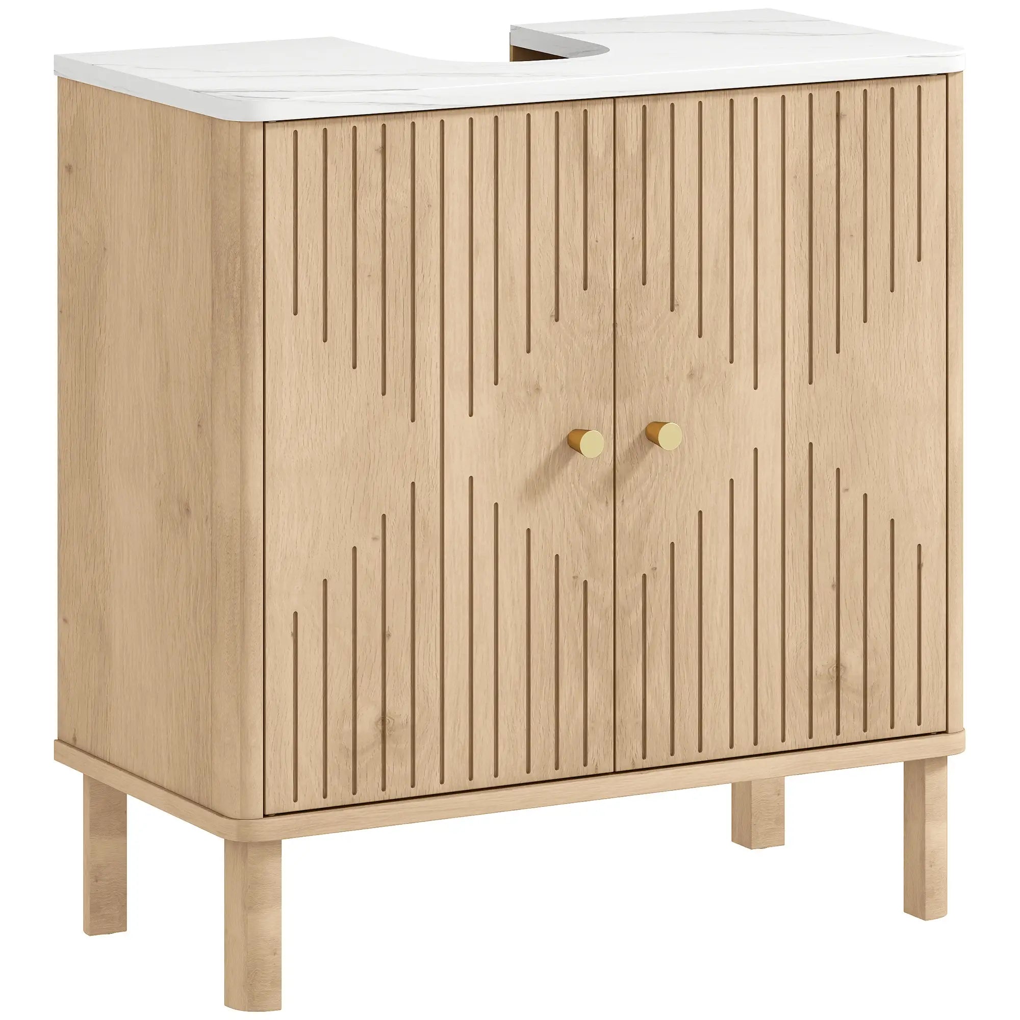 Floor Standing Bathroom Vanity, Bathroom Vanity Cabinet with Adjustable Shelf, Oak Sink Cabinets at Gallery Canada