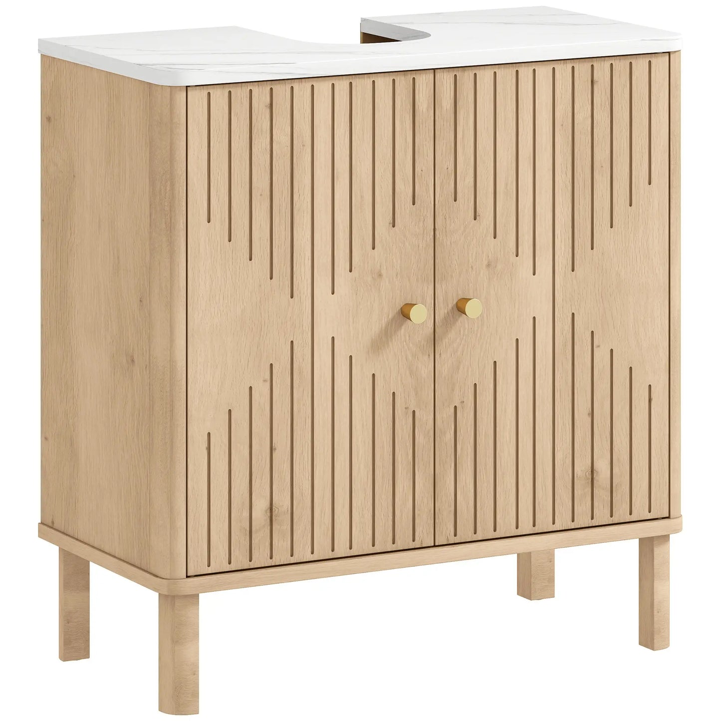 Floor Standing Bathroom Vanity, Bathroom Vanity Cabinet with Adjustable Shelf, Oak Sink Cabinets at Gallery Canada