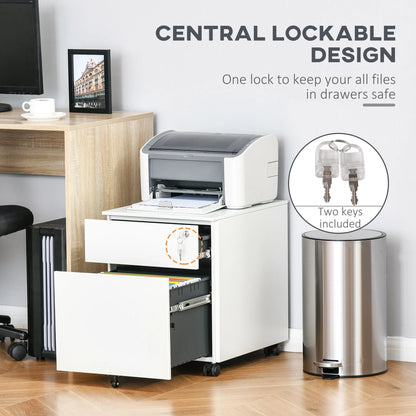 Lockable Steel File Cabinet on Wheels, Legal, A4, Letter Size, with Pencil Tray Office Cabinets & Cupboards at Gallery Canada