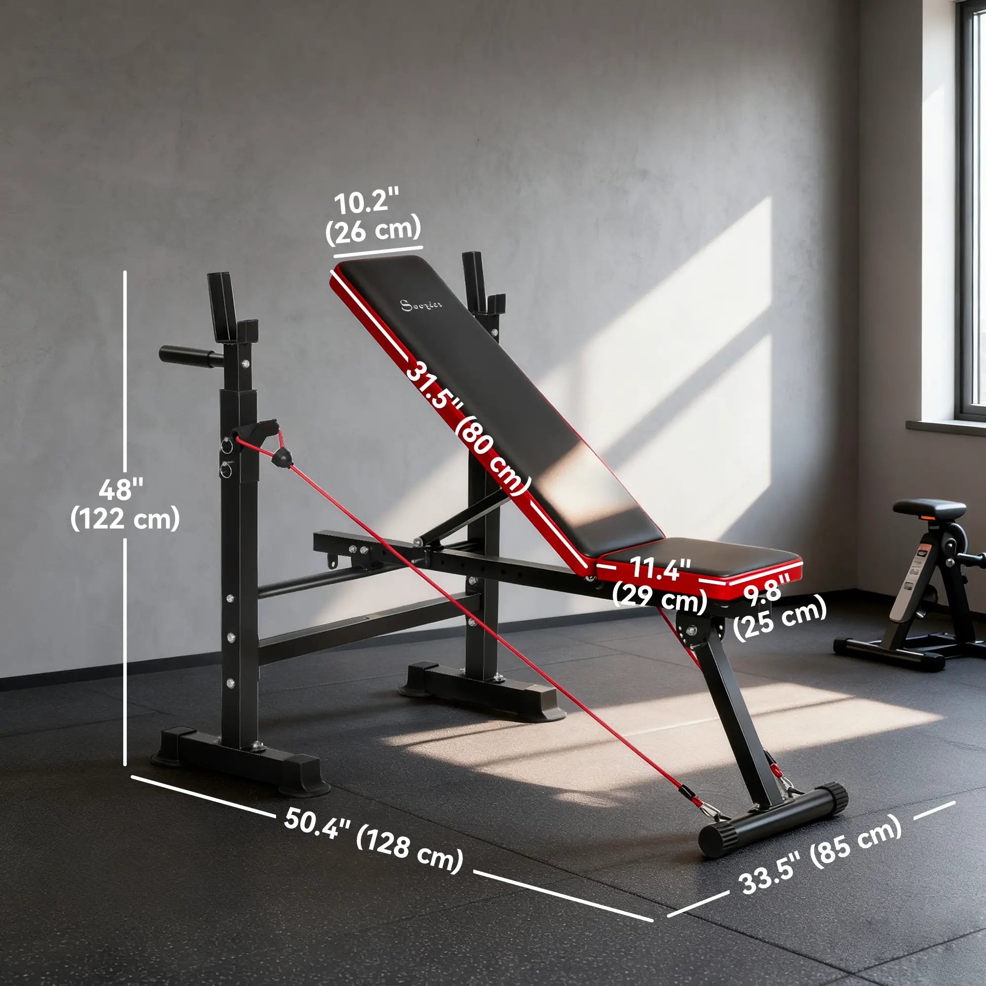 Adjustable Weight Bench with Squat Rack, 660 lbs Capacity Weight Benches at Gallery Canada