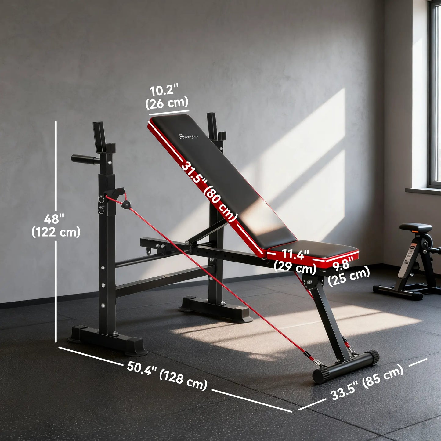 Adjustable Weight Bench with Squat Rack, 660 lbs Capacity Weight Benches at Gallery Canada