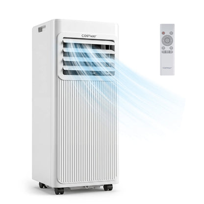 8000 BTU Portable AC with Sleep Mode, Cools 350 Sq Ft, White