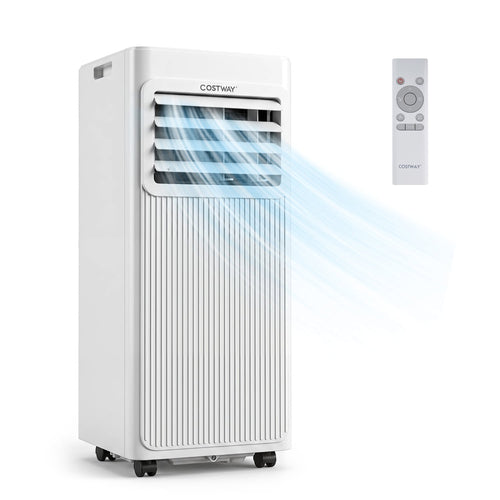 8000 BTU Portable AC with Sleep Mode, Cools 350 Sq Ft, White