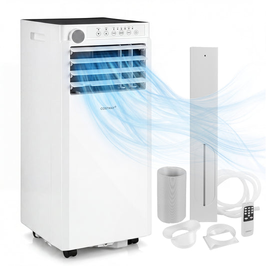 8000 BTU Portable Air Conditioner with Dehumidifier and 24H Timer, White Portable Air Conditioners White at Gallery Canada