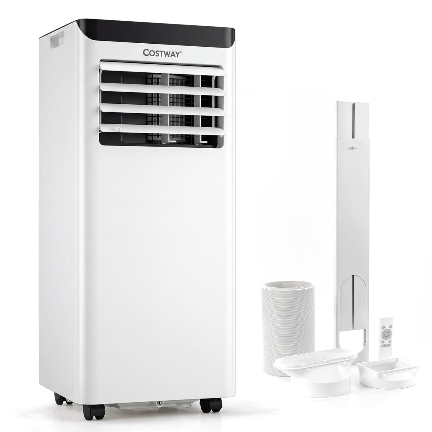 8000 BTU Portable Air Conditioner, Dehumidifier, 24H Timer, Black