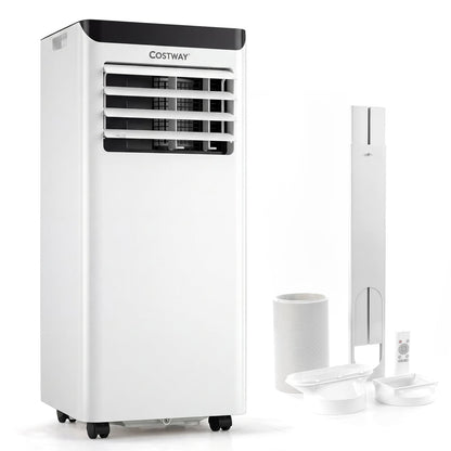 8000 BTU Portable Air Conditioner, Dehumidifier, 24H Timer, Black
