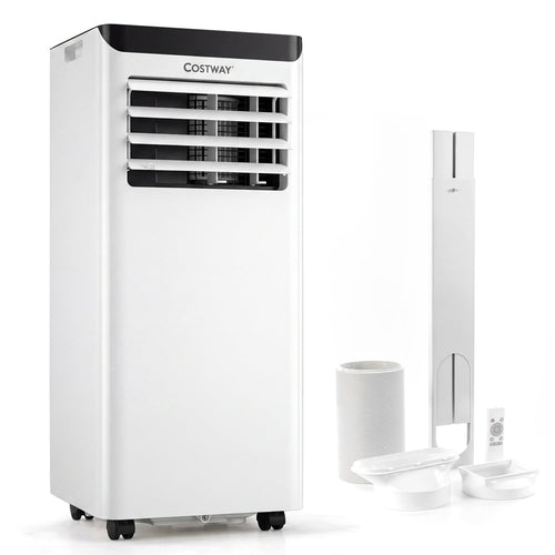 8000 BTU Portable Air Conditioner, Dehumidifier, 24H Timer, Black