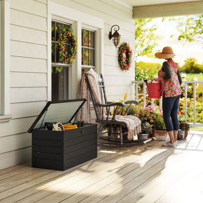 Large Deck Box, Outdoor Storage with Lock, Grey Patio Storage Boxes at Gallery Canada