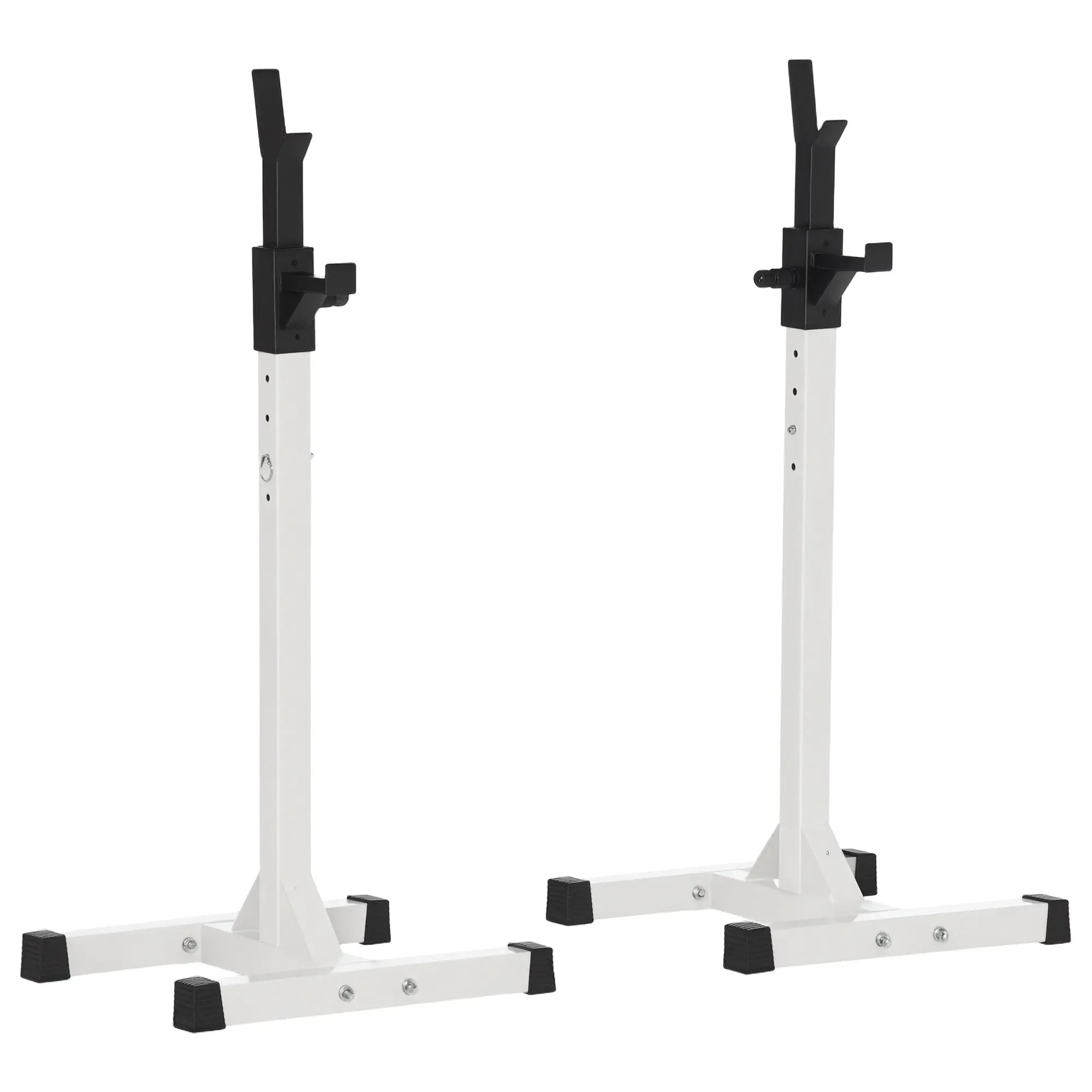 Adjustable Barbell Rack, Squat Stand, 2 Bars Holder, Black, White Power Towers at Gallery Canada