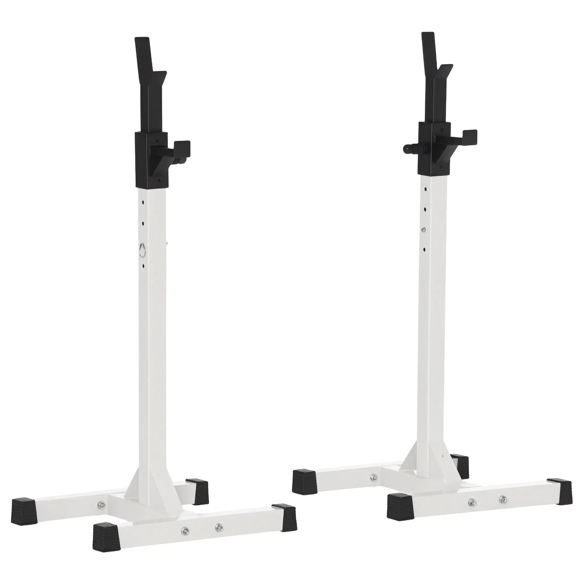Adjustable Barbell Rack, Squat Stand, 2 Bars Holder, Black, White Power Towers at Gallery Canada