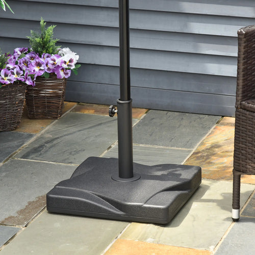 Outdoor Square Cement Parasol Base, Fits Φ1.3