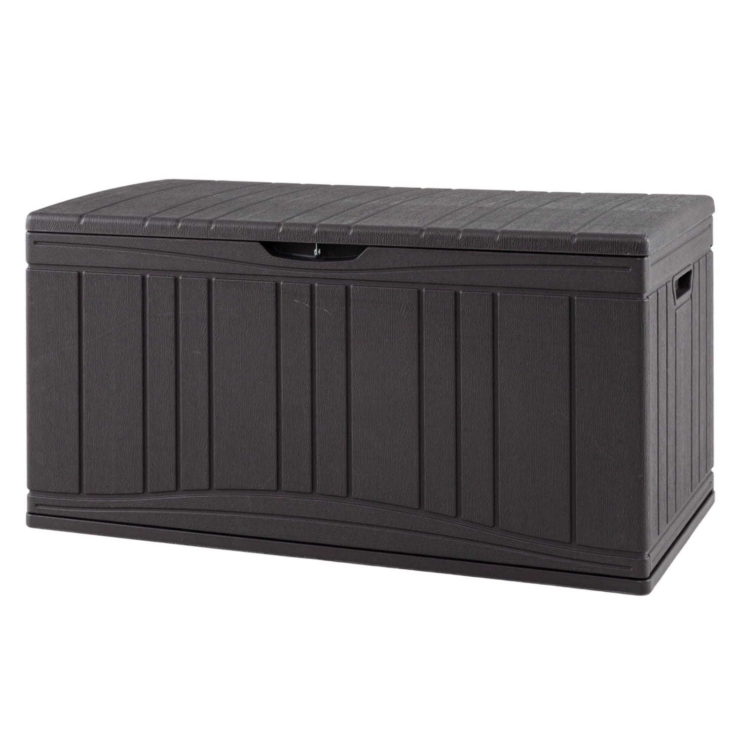 80 Gallon Outdoor Deck Box, Lockable Lid, Brown Sheds & Outdoor Storage at Gallery Canada