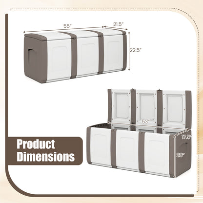 80 Gallon Patio Container With Lockable Lid, Beige Garden Tools at Gallery Canada