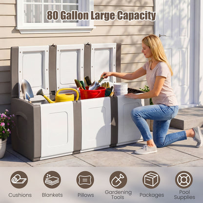 80 Gallon Patio Container With Lockable Lid, Beige Garden Tools at Gallery Canada