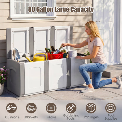 80 Gallon Patio Container, Lockable Lid, Gray Garden Tools at Gallery Canada