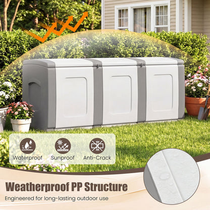 80 Gallon Patio Container, Lockable Lid, Gray Garden Tools at Gallery Canada