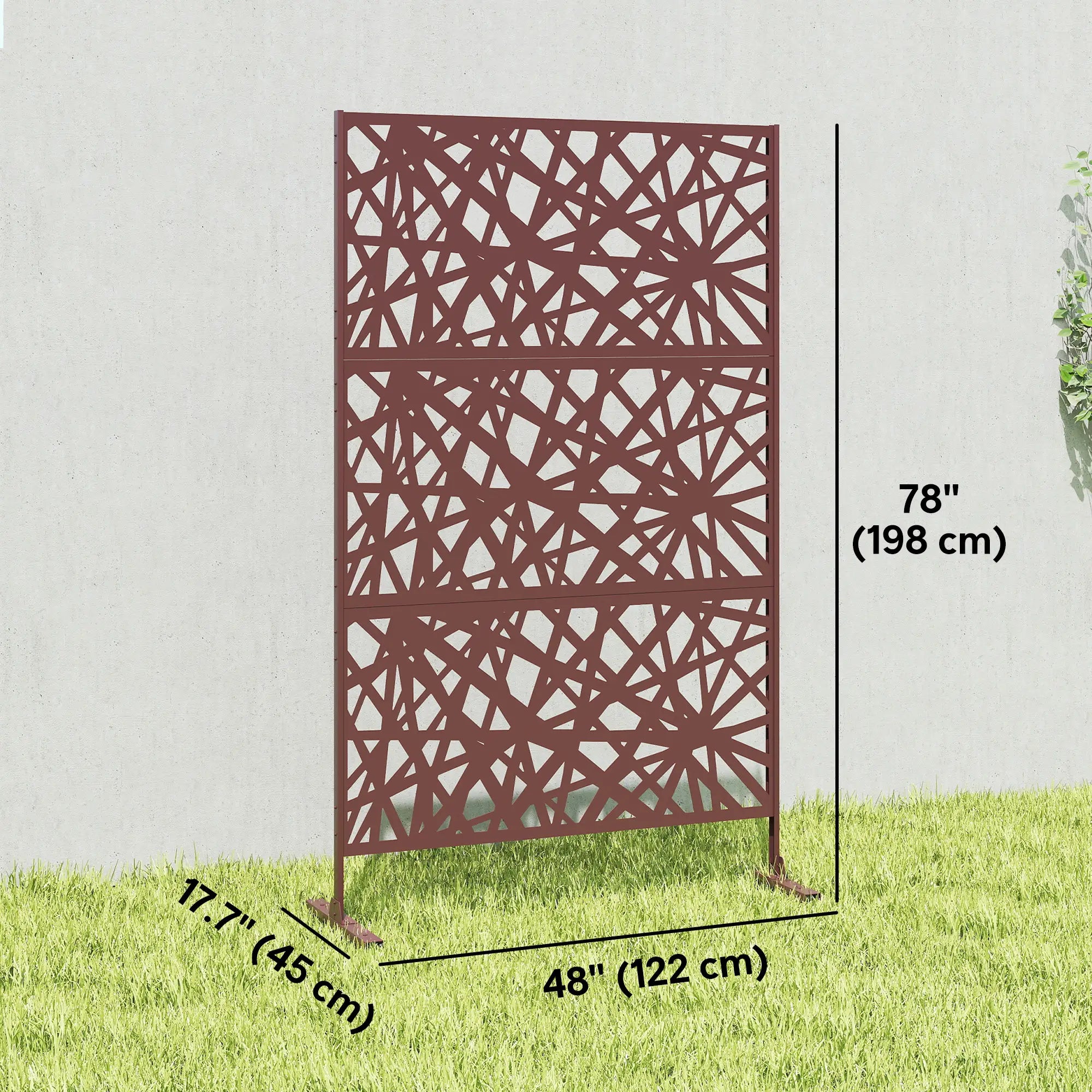 Metal Outdoor Privacy Screen, 78