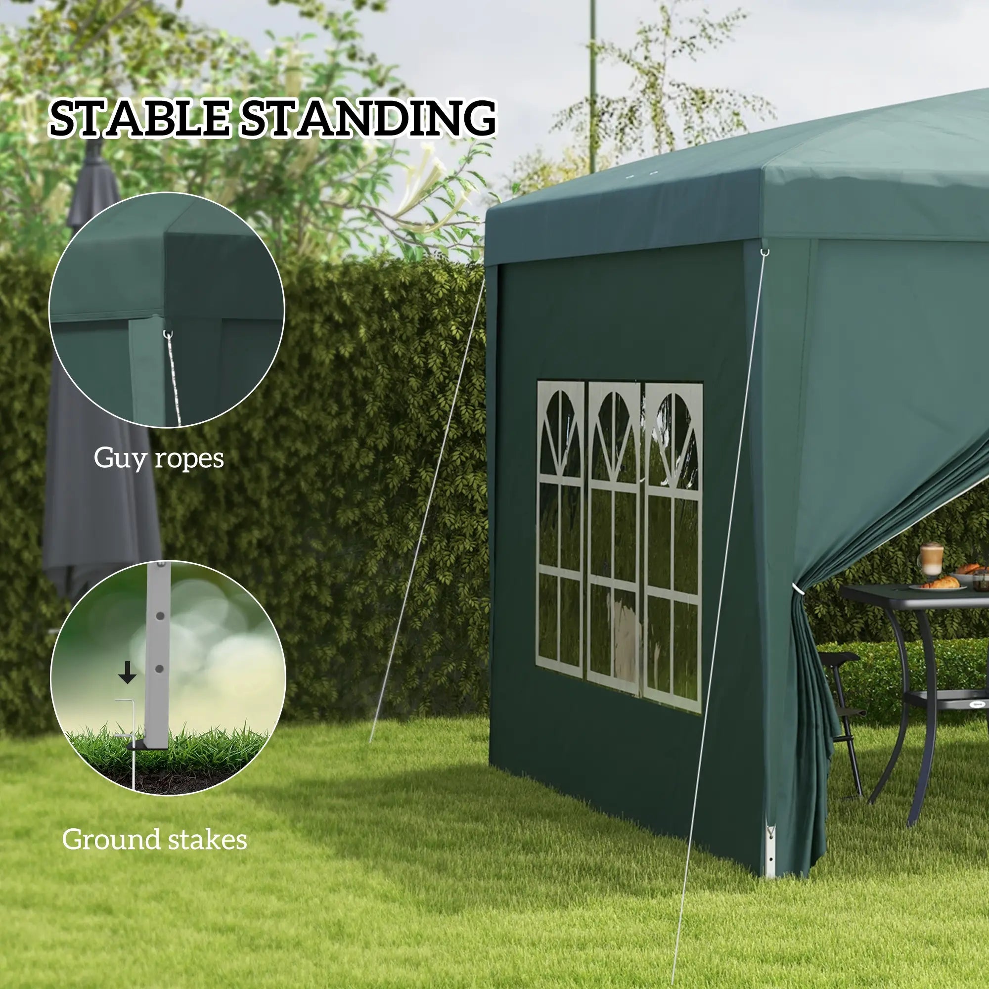 10'x10' Outdoor Pop Up Party Tent Wedding Gazebo, Dark Green Pop Up Canopies at Gallery Canada