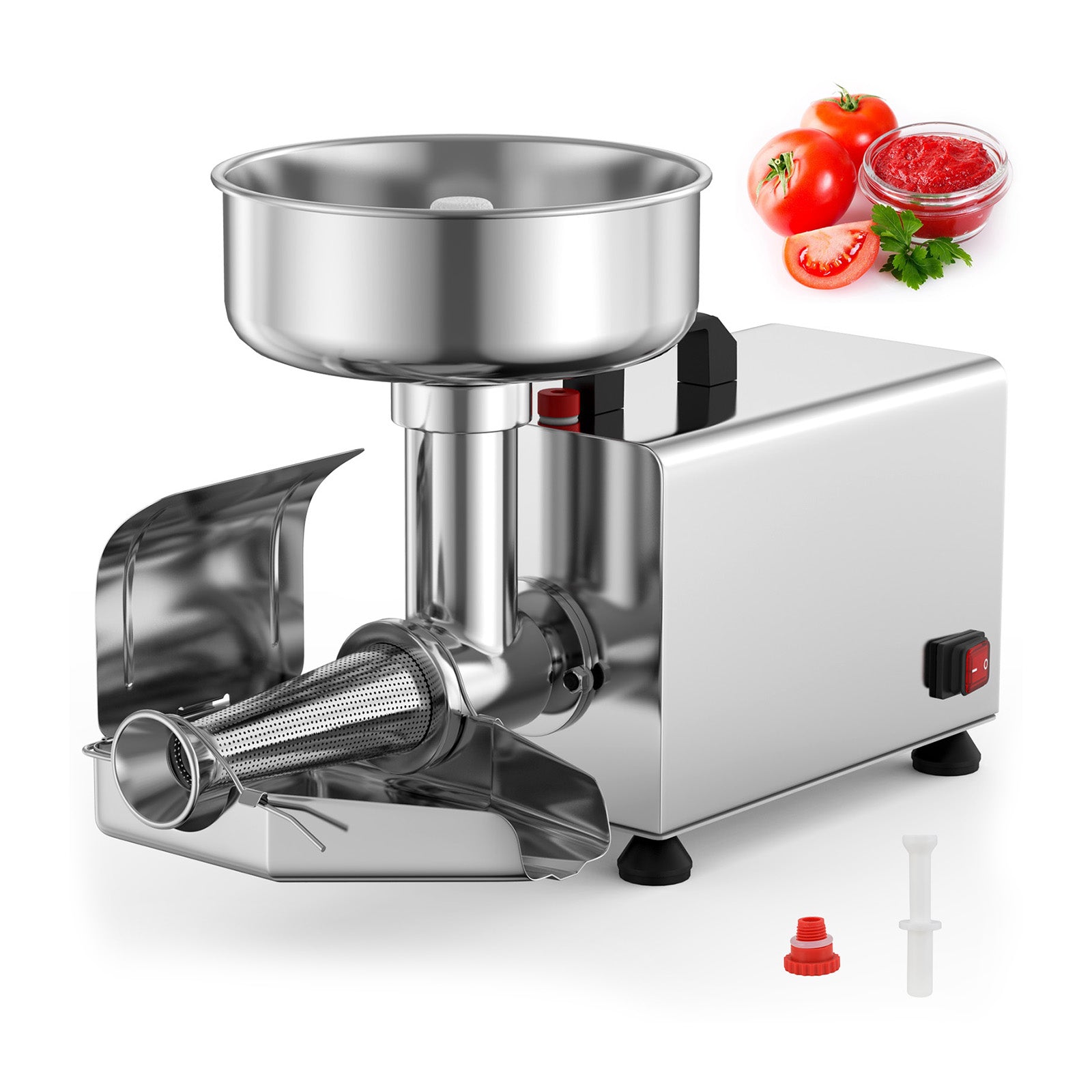 450W Electric Tomato Strainer, Stainless Steel Sauce Maker, Silver Food Grinders & Mills Silver at Gallery Canada
