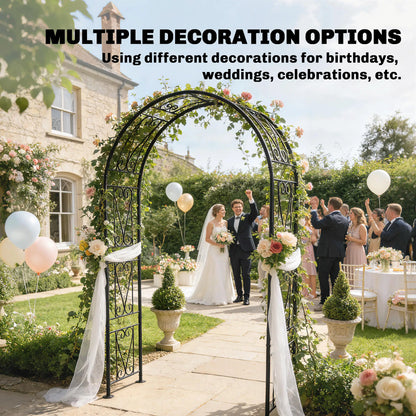 8 ft Garden Arch, Outdoor Trellis Arbor, Black Garden Arches at Gallery Canada