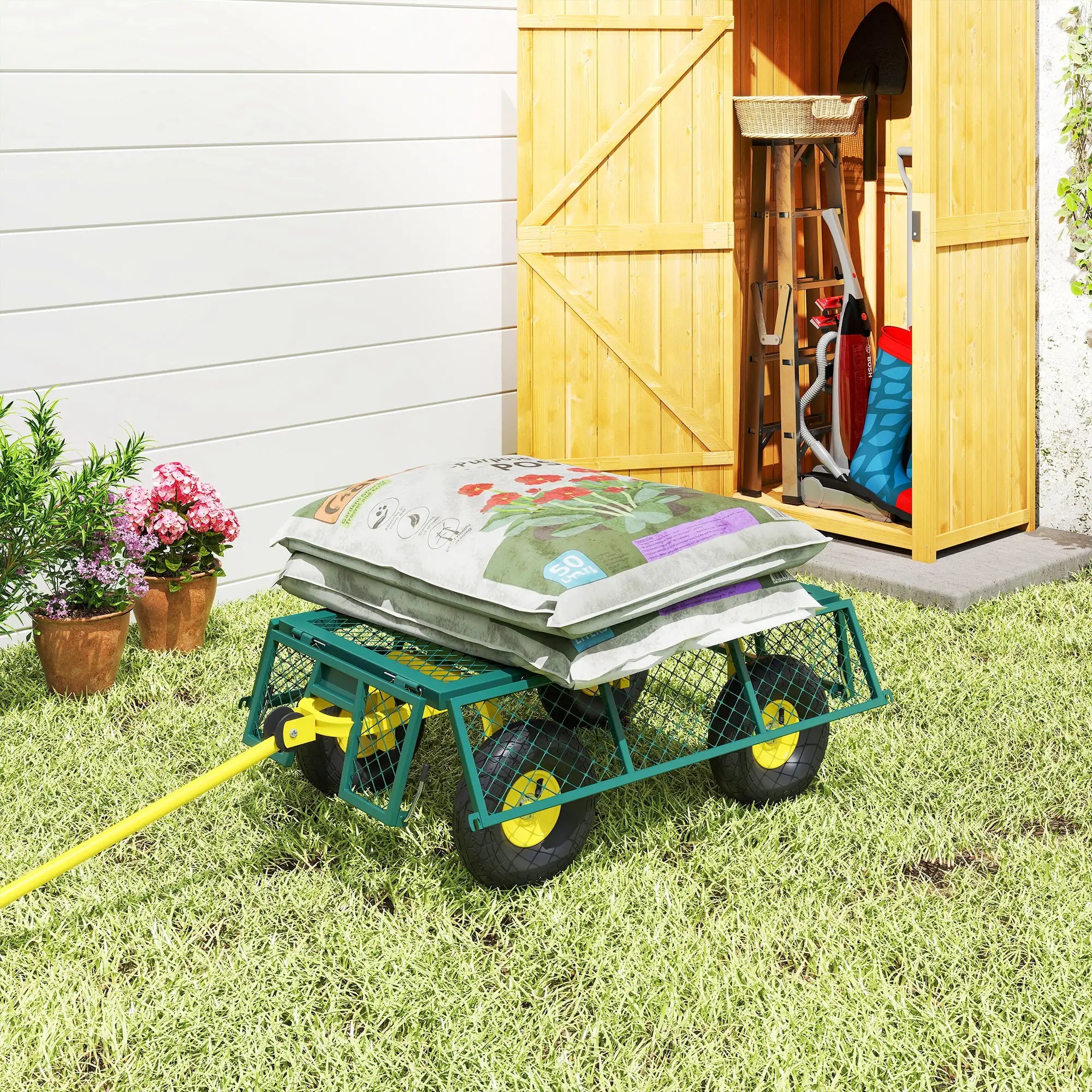 Garden Utility Wagon Cart, Removable Sides, 10