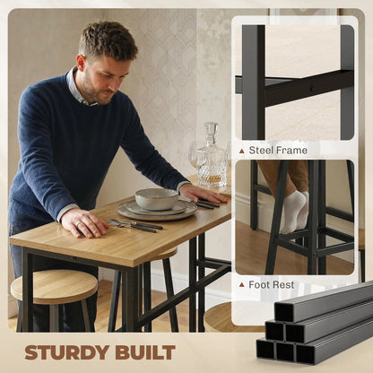 Bar Table Set of 6, Grey-Brown Bar Sets at Gallery Canada