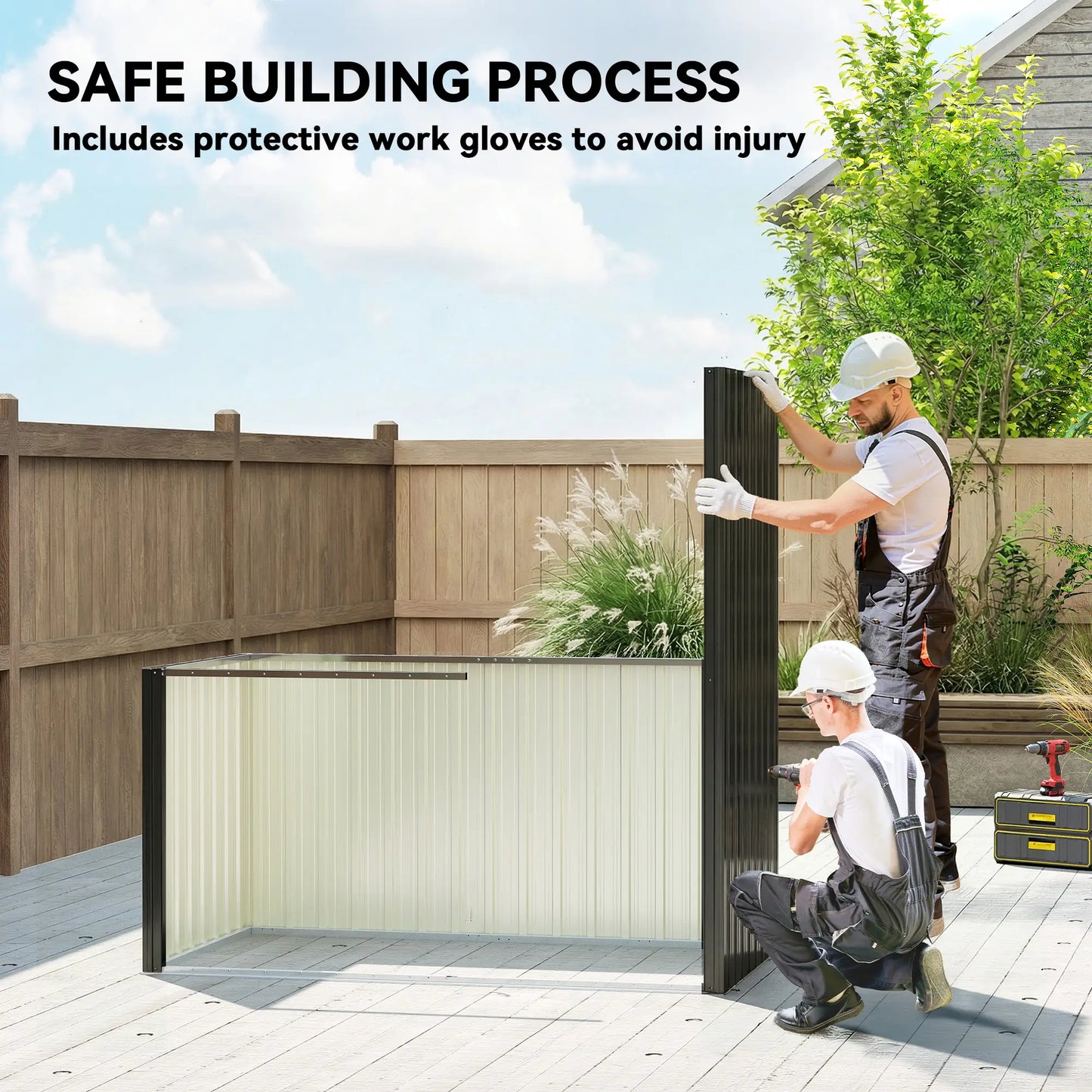 5 x 3 ft Metal Garden Shed, Lean-To Outdoor Storage, Dark Grey Sheds at Gallery Canada