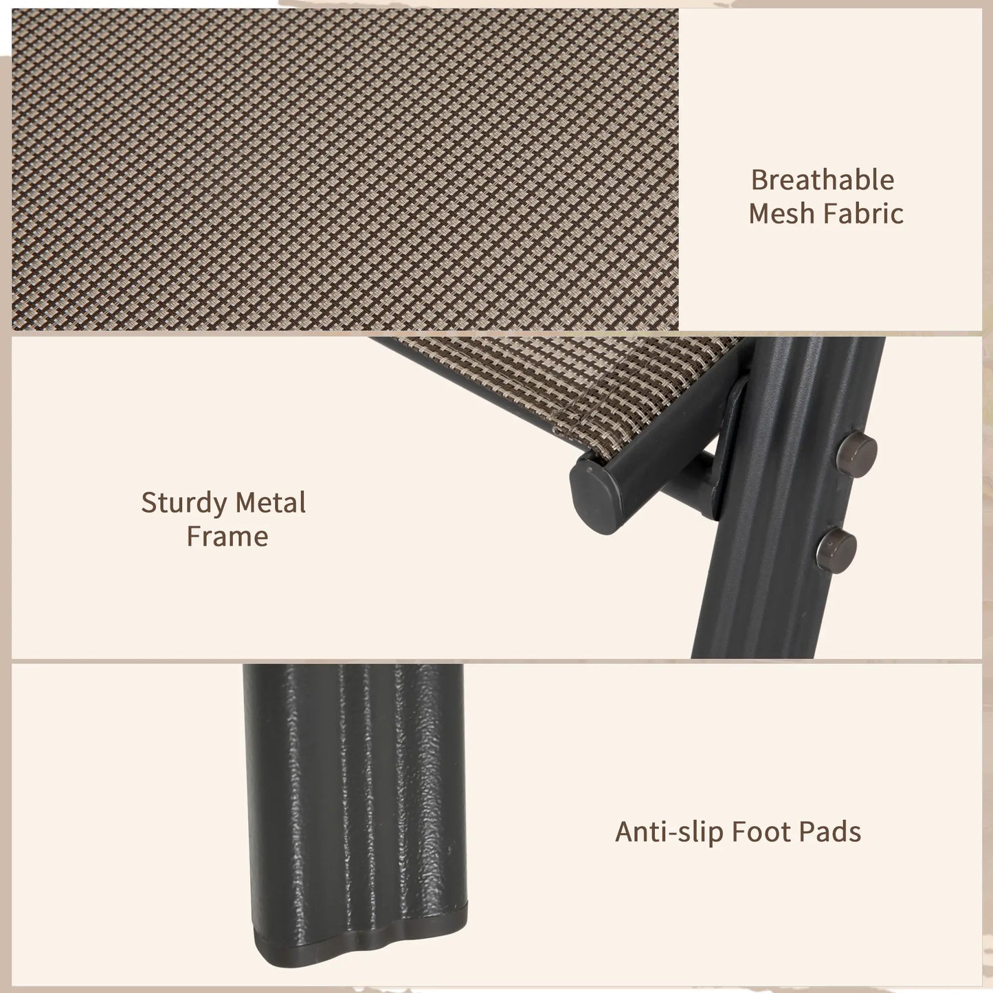 Outdoor Dining Chairs Set of 4, Heavy Duty Stackable, Grey Patio Chairs at Gallery Canada