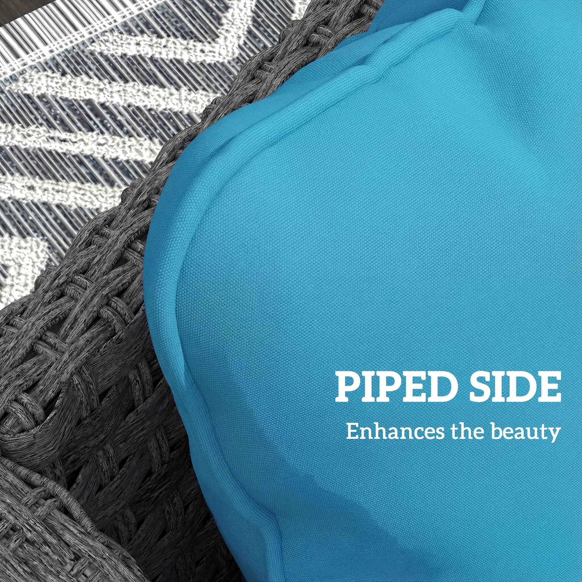 Patio Chair Cushions Set, 2 Seat Cushion Back Pillows, Turquoise Patio Chair Cushions at Gallery Canada