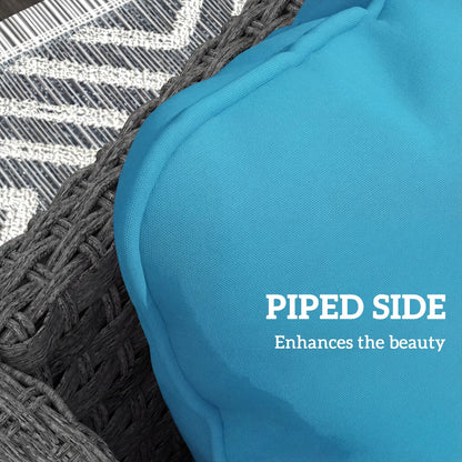 Patio Chair Cushions Set, 2 Seat Cushion Back Pillows, Turquoise Patio Chair Cushions at Gallery Canada