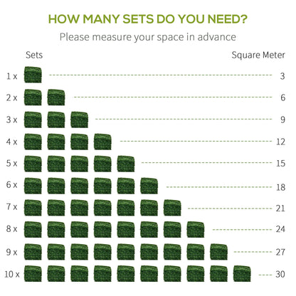 12-Piece Artificial Grass, Fake Green Wall, 19.75" x 19.75", Light Green Artificial Wall Grass at Gallery Canada
