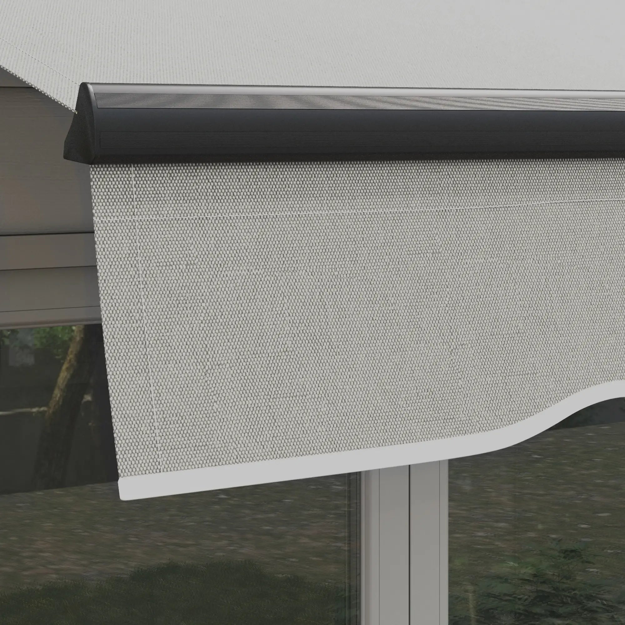 10' x 8' Retractable Awning, UV Resistant Sunshade, Light Grey Patio Awnings at Gallery Canada