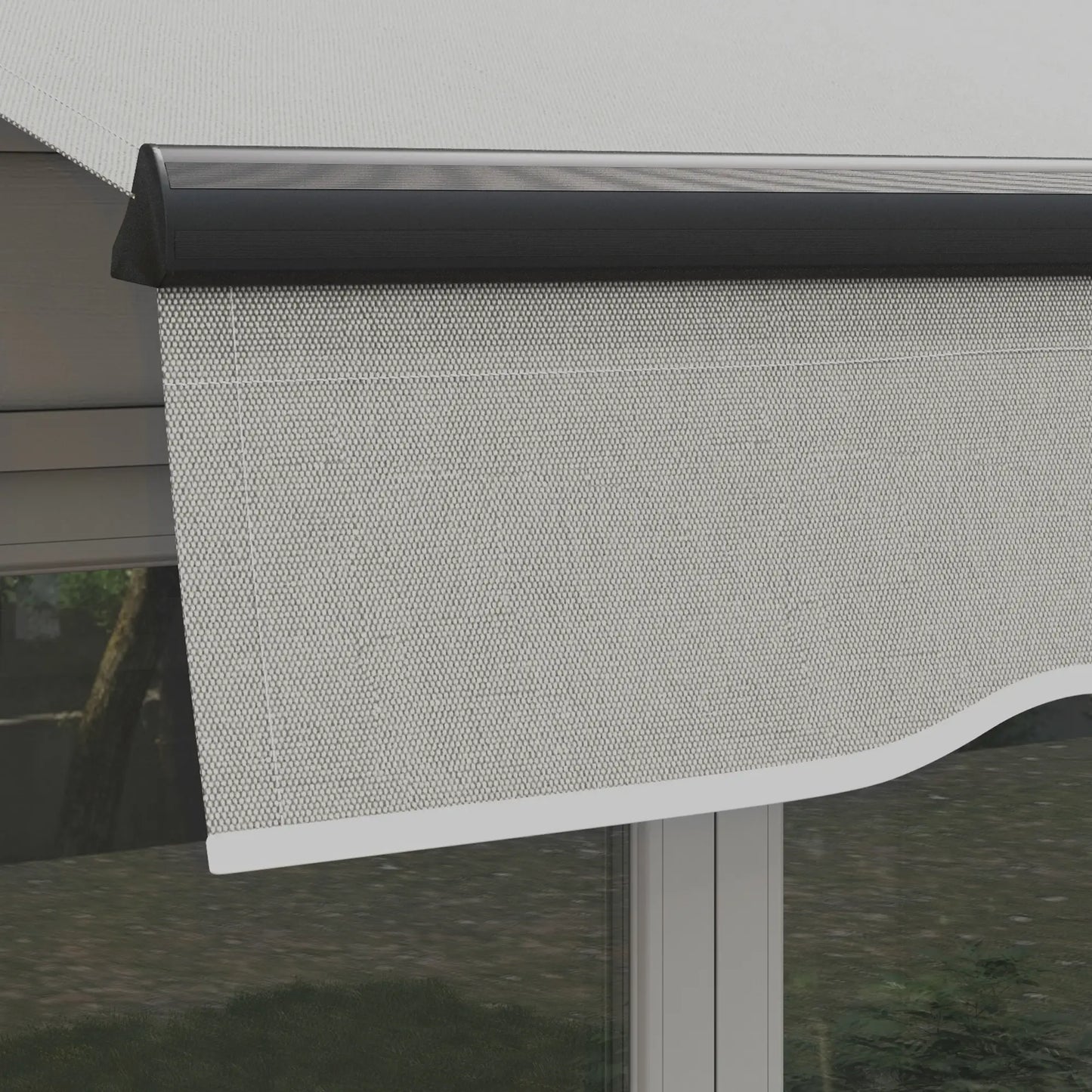 10' x 8' Retractable Awning, UV Resistant Sunshade, Light Grey Patio Awnings at Gallery Canada