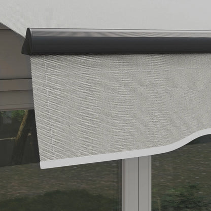 10' x 8' Retractable Awning, UV Resistant Sunshade, Light Grey Patio Awnings at Gallery Canada