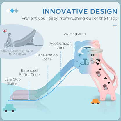 3 in 1 Toddler Slide, Basketball Hoop, Climber, 18-36 Months, Pink Gym Sets & Swings at Gallery Canada