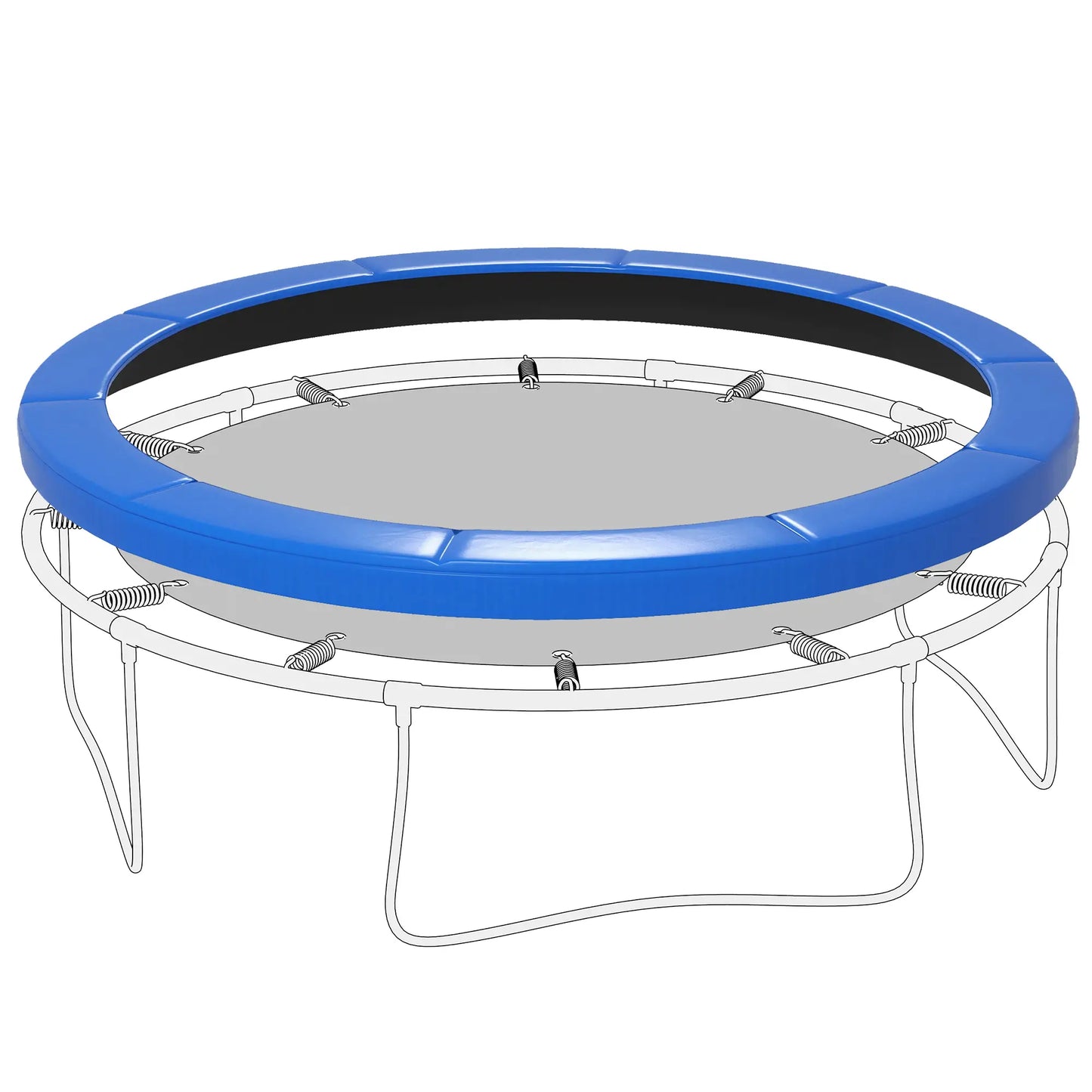 12FT Trampoline Spring Cover, Waterproof Tear-Resistant, Blue Trampolines Blue at Gallery Canada