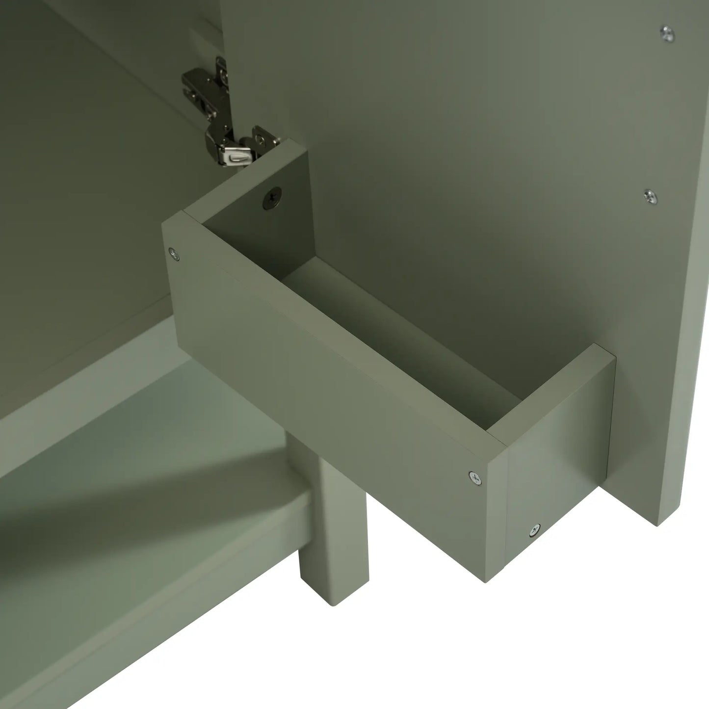 Bathroom Vanity with Ceramic Sink, Soft Close Doors, 30" L x 18.5" W x 34" H, Green+White Sink Cabinets at Gallery Canada