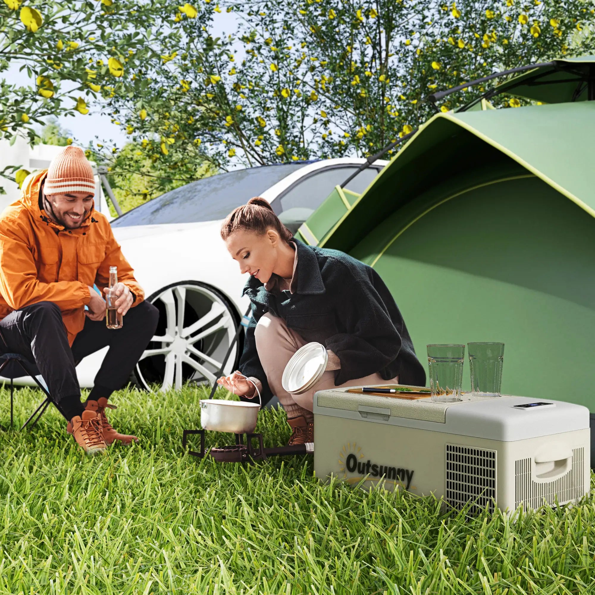 12V Car Refrigerator, 17QT Electric Cooler, -68℉-50℉, Portable Car Coolers at Gallery Canada
