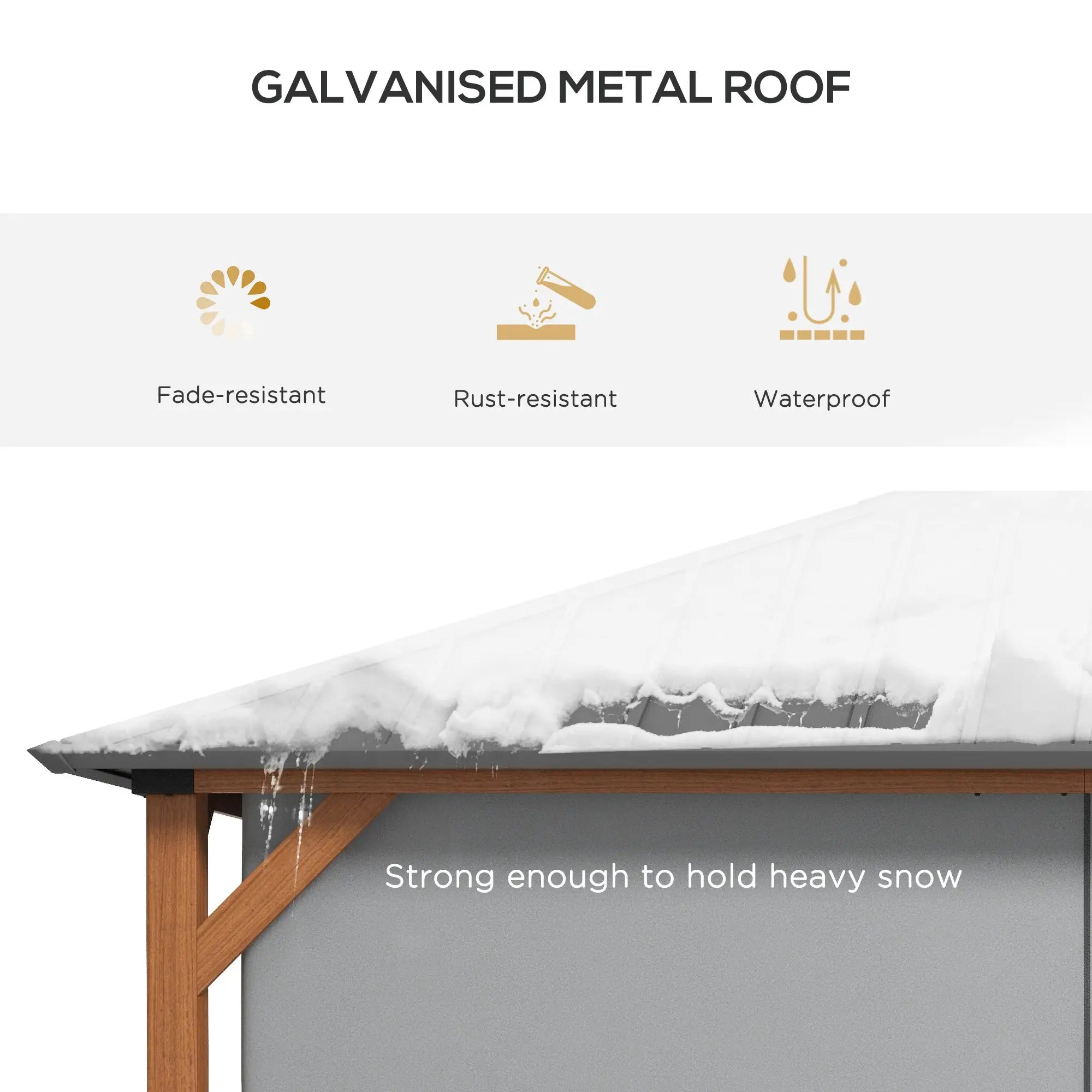 13' x 10' Hardtop Gazebo, Netting Sidewalls, Galvanized Steel, Garden Canopy Gazebos at Gallery Canada