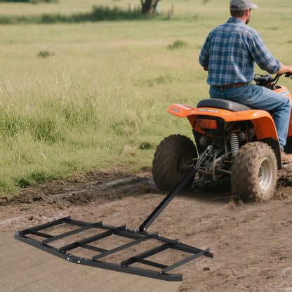 84" Wide Driveway Drag Tow Behind Landscape Leveling Rake, Black Lawn Care Tools at Gallery Canada