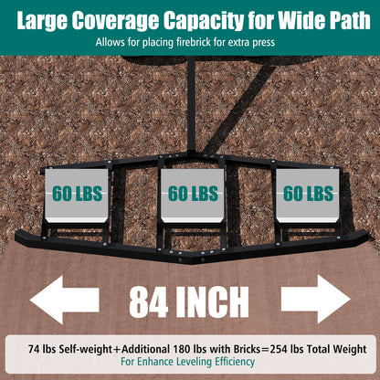 84" Wide Driveway Drag Tow Behind Landscape Leveling Rake, Black Lawn Care Tools at Gallery Canada