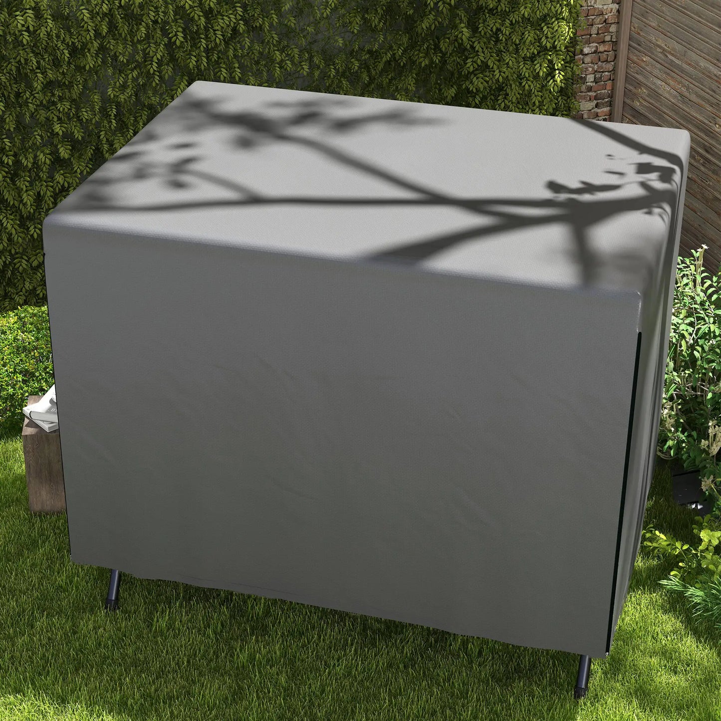3-Seater Patio Swing Cover, Waterproof, 85" x 61" x 59", Dark Grey Patio Furniture Covers at Gallery Canada