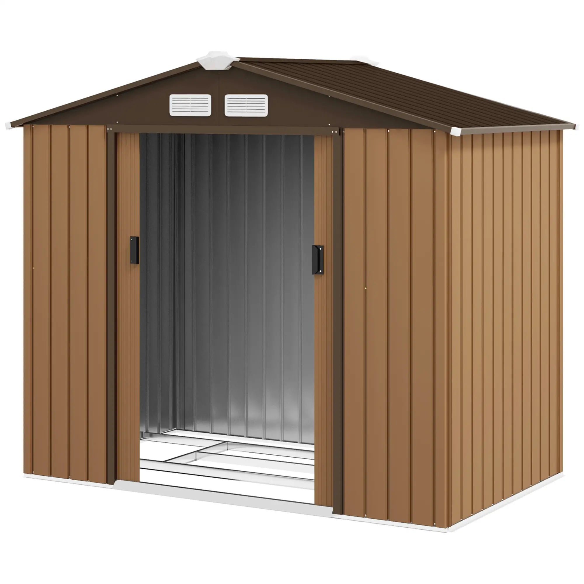 7' x 4' x 6' Garden Storage Shed, Metal Tool House, Yellow Sheds at Gallery Canada