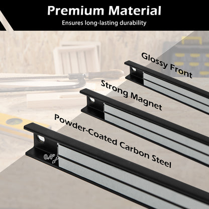 18 Inch Magnetic Tool Holder Strip with Mounting Screws, Silver Garages at Gallery Canada