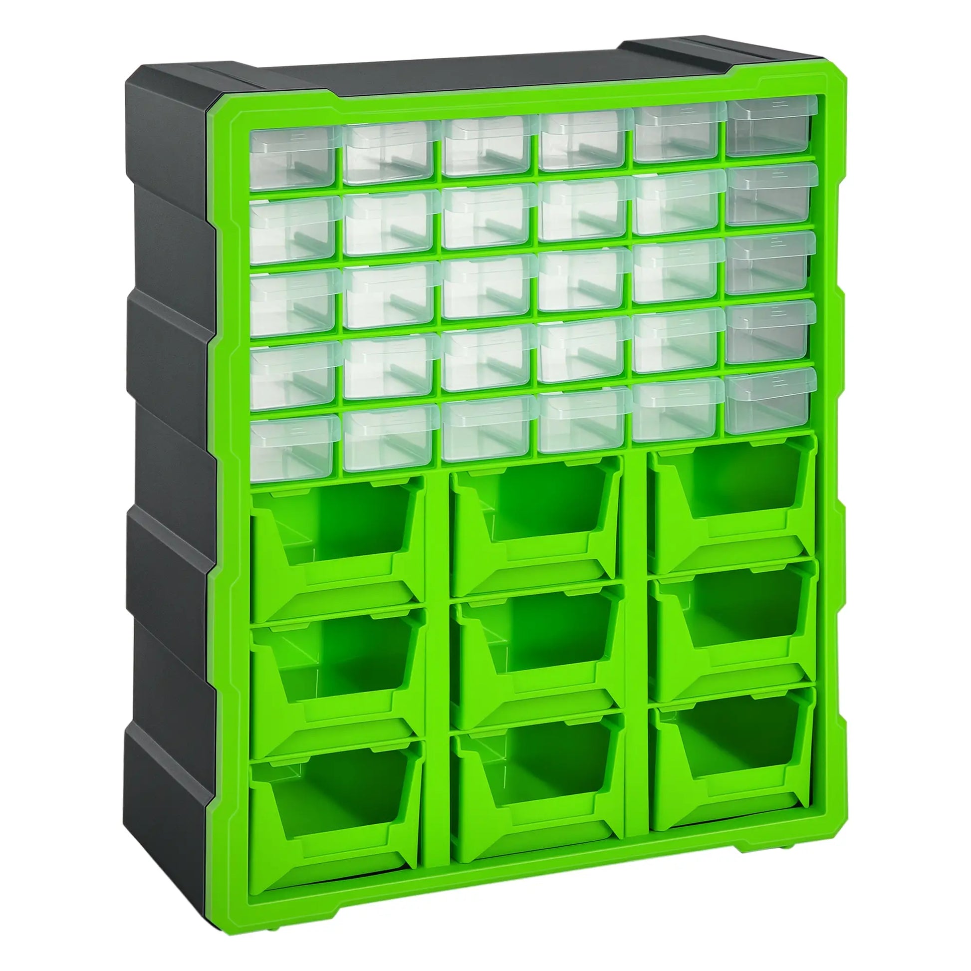 Plastic 39 Drawer Parts Organiser Wall Mount Storage Cabinet for Small Nuts Bolts Tool Green Tool Organizers at Gallery Canada