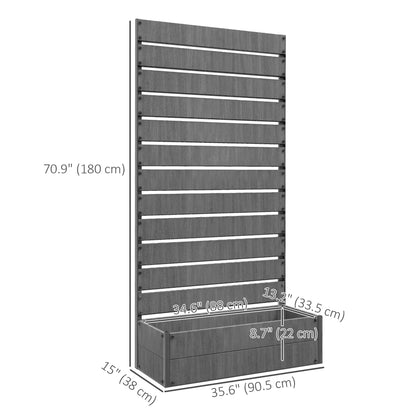 Trellis Planter, Raised Garden Bed, Dark Grey Wooden Planter Boxes at Gallery Canada