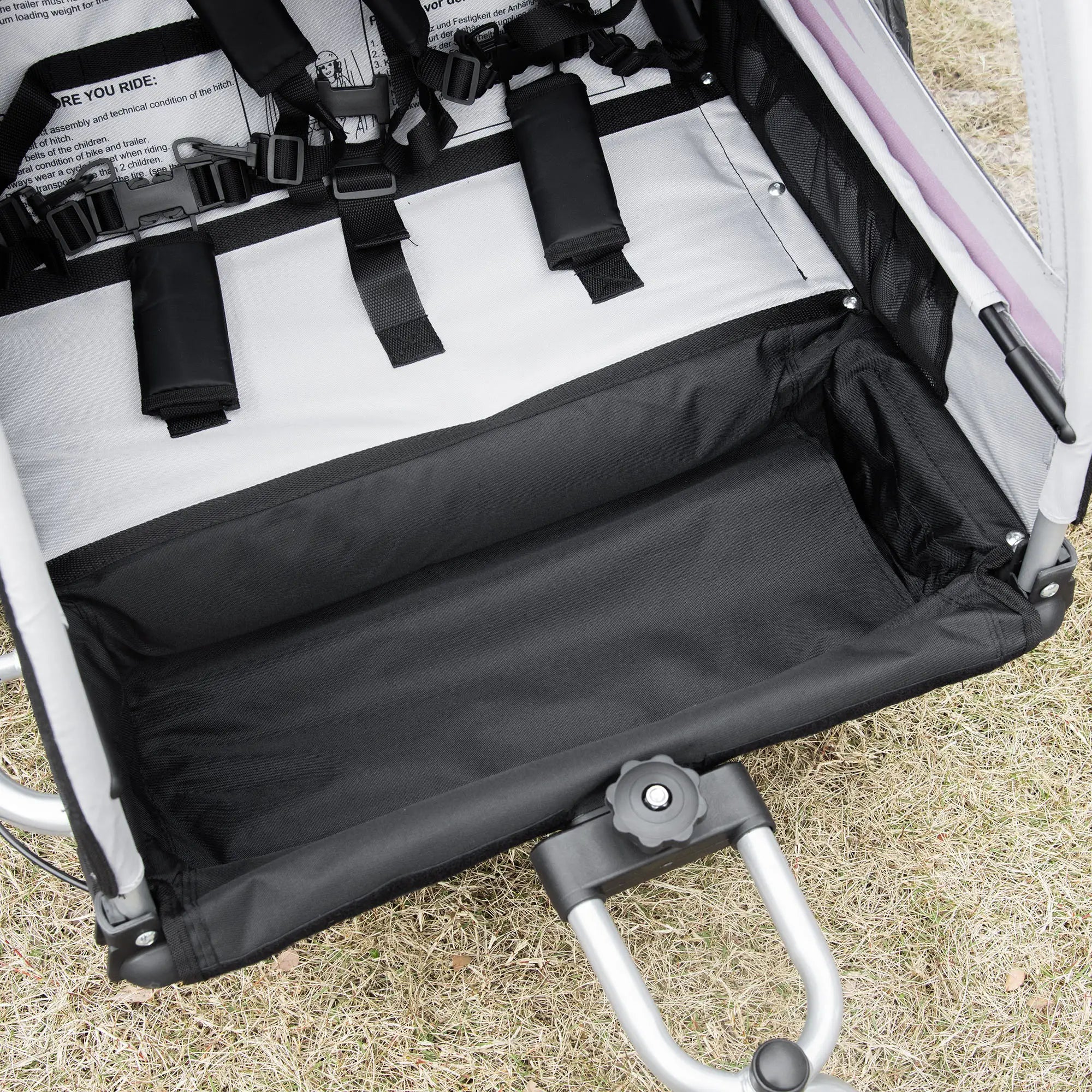 2 Seat Bike Trailer, Double Jogging Stroller, Handbrake, Red Kids Bike Trailers at Gallery Canada