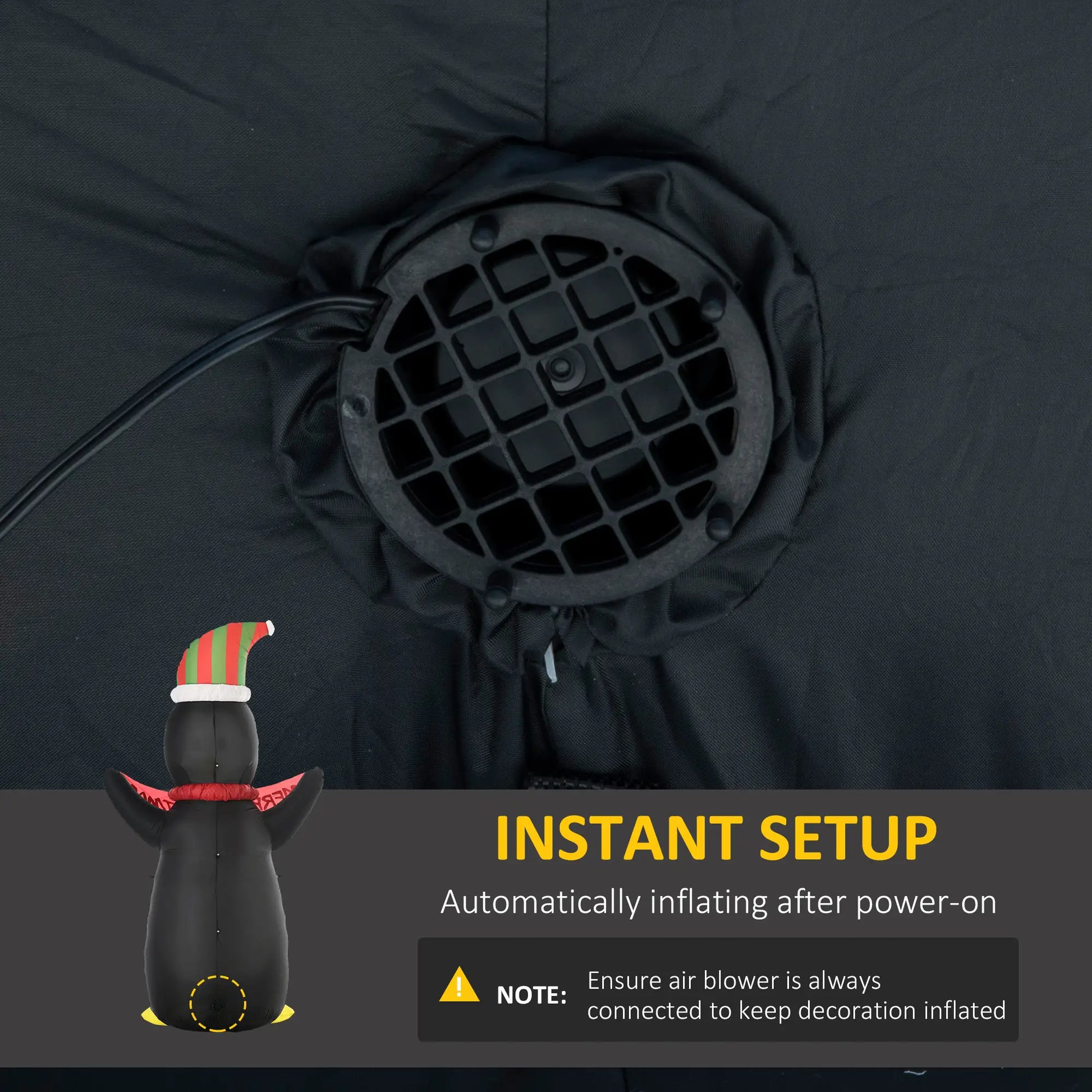 8' Inflatable Penguin LED Lights, Indoor Outdoor Christmas Decoration Christmas Inflatables at Gallery Canada