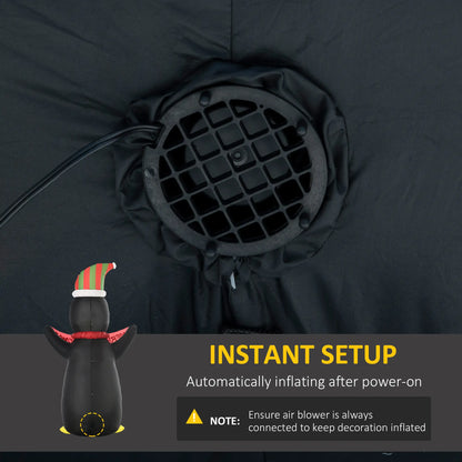 8' Inflatable Penguin LED Lights, Indoor Outdoor Christmas Decoration Christmas Inflatables at Gallery Canada