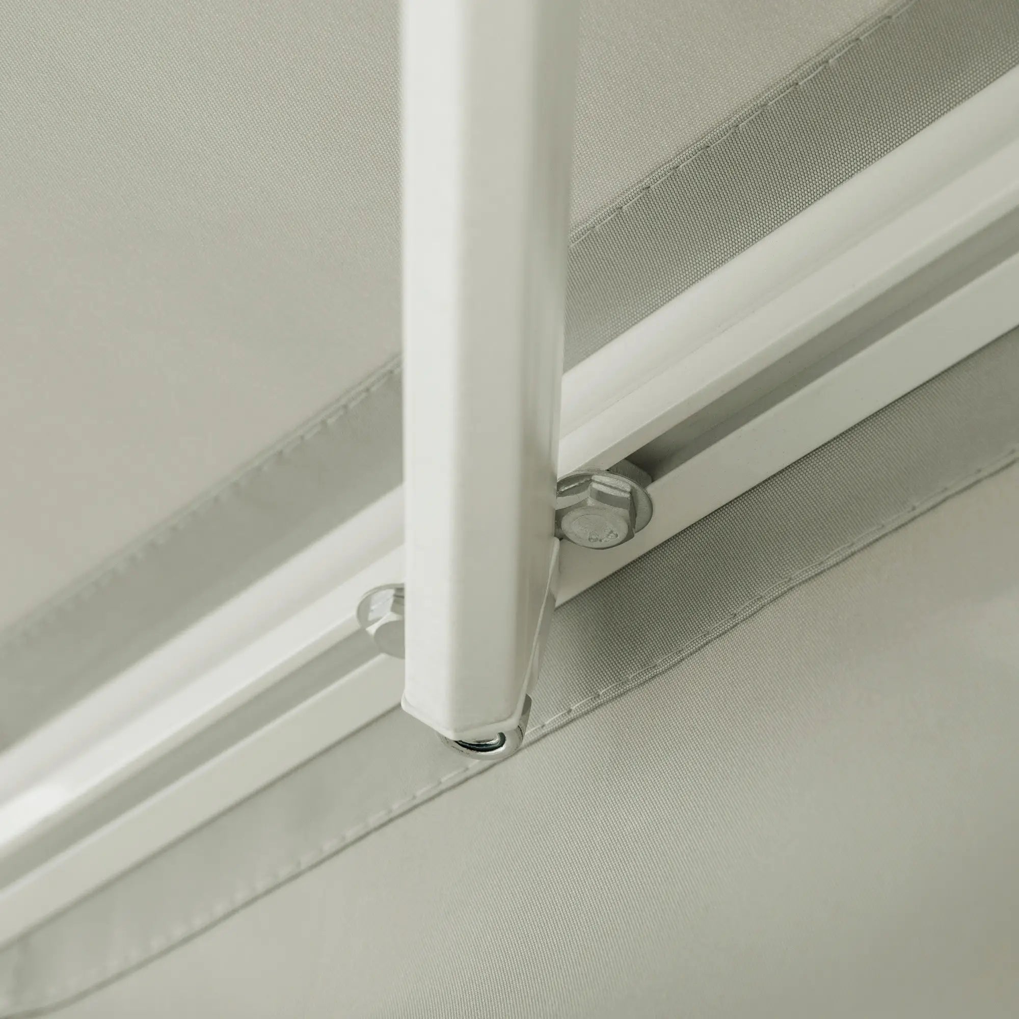 8'x7' Patio Awning, Manual Retractable Sun Shade, Light Grey Patio Awnings at Gallery Canada